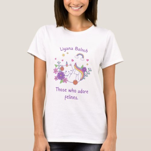 Charming Cat_Themed Tee â Purrfect for Feline Fans