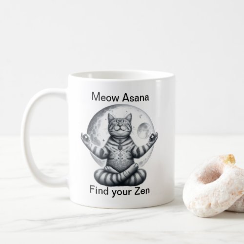 Charming Cat Yoga Ceramic tea and coffee Mug
