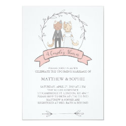Charming Cats A Couple Shower Invitation