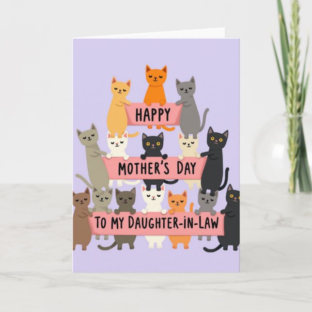 Charming Cats Mothers Day Card (Front)