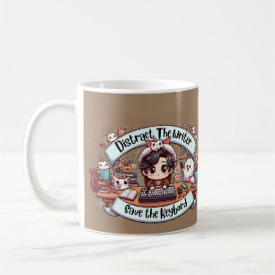 Charming Chaos: The Writer's Whimsical Woes Coffee Mug