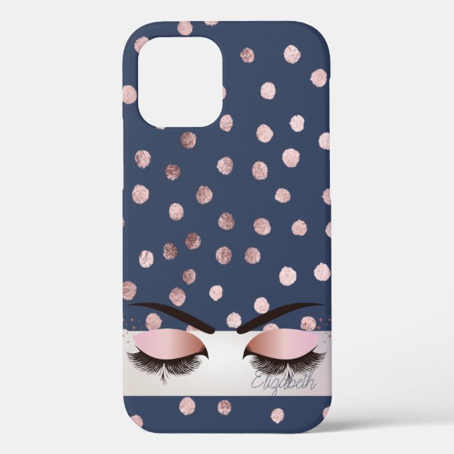 Charming Chic Blue,Confetti,Cool Faux Lashes Case-Mate iPhone Case (Back)