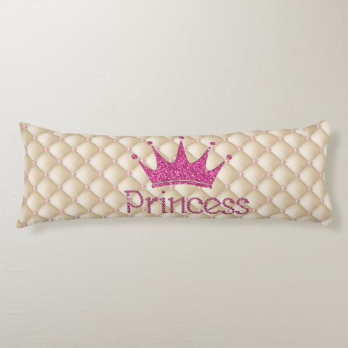 Charming Chic Pearls Tiara PrincessGlittery Body Pillow