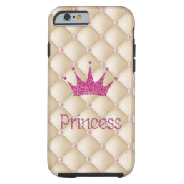 Charming Chic Pearls ,Tiara, Princess,Glittery Tough iPhone 6 Case