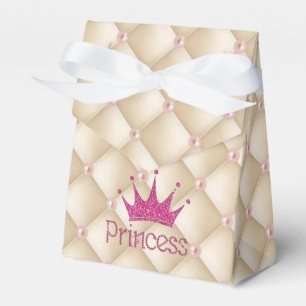Charming Chic Pearls ,Tiara, Princess,Glittery Favor Boxes
