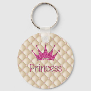 Charming Chic Pearls ,Tiara, Princess,Glittery Keychain