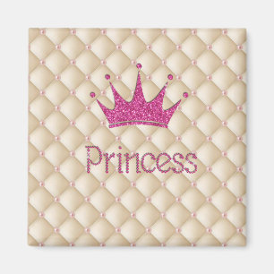 Charming Chic Pearls ,Tiara, Princess,Glittery Magnet