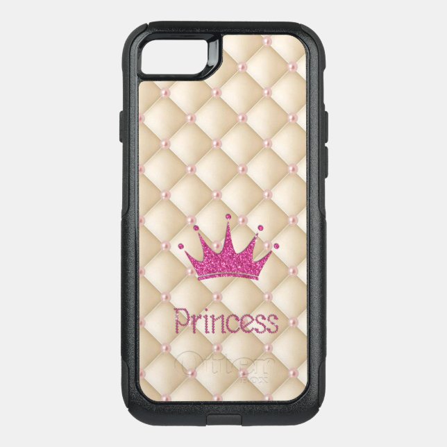 Charming Chic Pearls ,Tiara, Princess,Glittery Otterbox iPhone Case (Back)