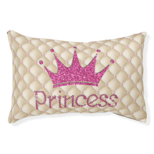 Charming Chic Pearls ,Tiara, Princess,Glittery Pet Bed