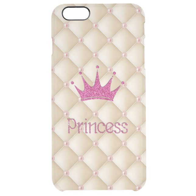 Charming Chic Pearls ,Tiara, Princess,Glittery Uncommon iPhone Case (Back)