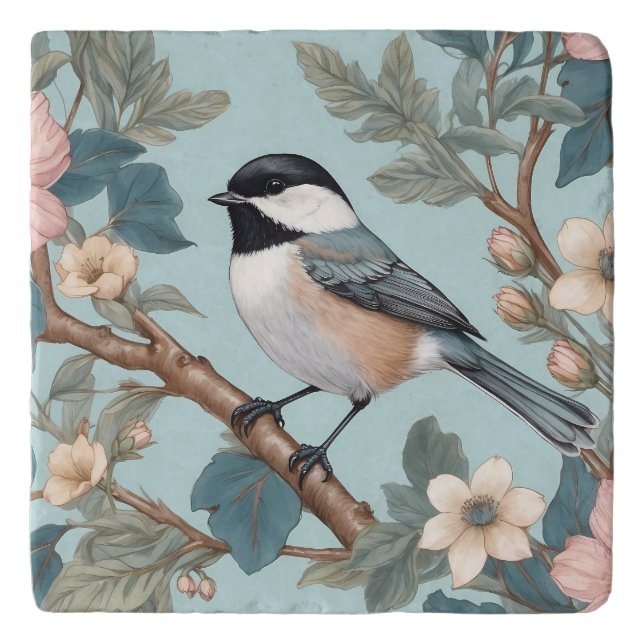 Charming Chickadee Bird Trivet (Front)