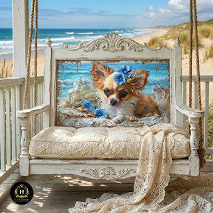 Charming Chihuahua Beach Seashell Decoupage Tissue Paper