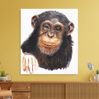 Charming Chimpanzee Canvas Print