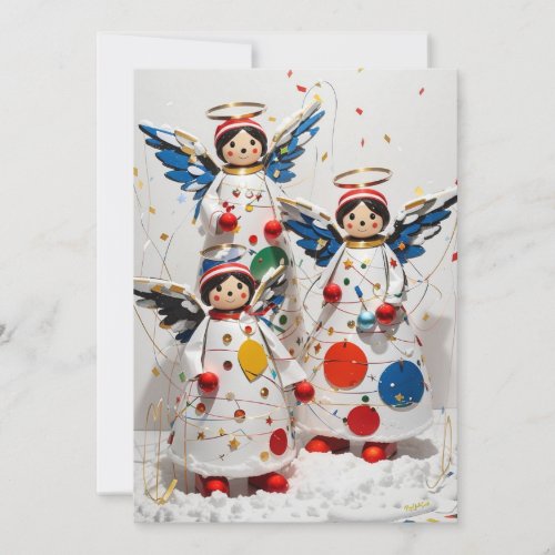 Charming Christmas Angel Toys Greeting Card 