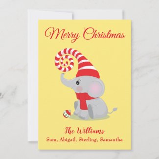 Charming Christmas Baby Elephant