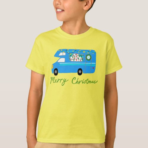 Charming Christmas Camper Retro Motorhome RV Xmas T_Shirt