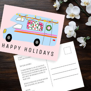 Charming Christmas Camper Vintage RV Xmas CUSTOM Postcard