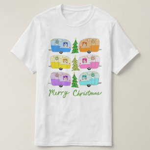 Charming Christmas Camper Vintage Trailer RV Xmas T-Shirt