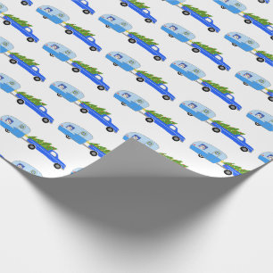 Charming Christmas Camper Vintage Trailer RV Xmas Wrapping Paper