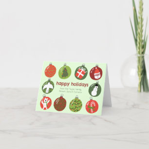 Charming Christmas Ornaments Vintage Xmas CUSTOM Holiday Card