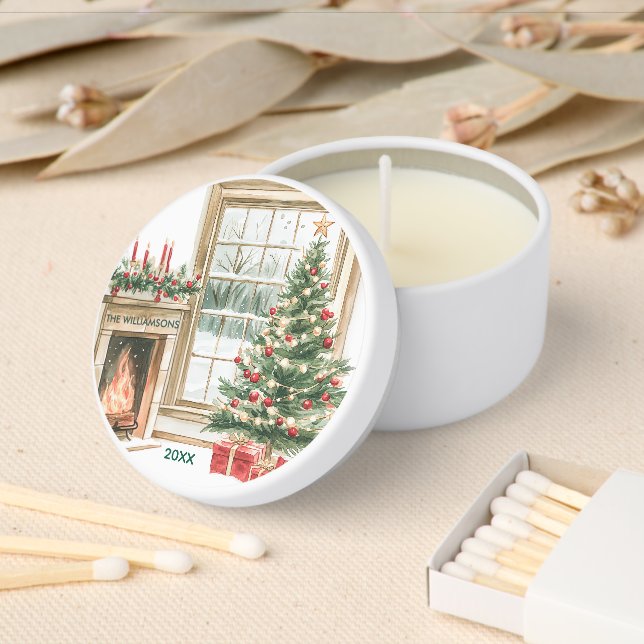 Charming Christmas Scene TreeGifts  Mini Candle Favors (Insitu)