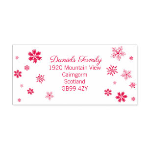 Charming Christmas Snowflake  Address Self-inking Stamp