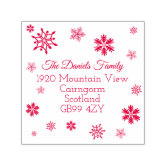 Winter Snowflake Return Address Self-inking Stamp