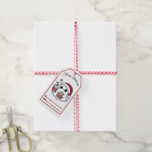 Charming Christmas tag featuring a festive ghost