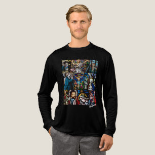 Charming Christmas Theme Glass Art Tri-Blend Shirt