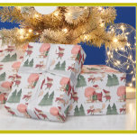 Charming Christmas Trees Santa Elves Snow Wrapping Paper<br><div class="desc">And a unique and special gift wrap -- absolutely Charming and Cheerful Christmas with Santa,  Trees,   Elves and a sleigh with Gifts. Have fun wrapping! Should you have any design questions or a special request,  please send an email to: charmdesignstudio@rcn.com</div>