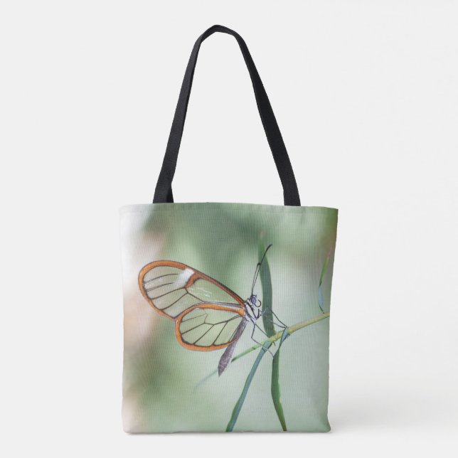 Charming Clear-Wing Butterfly Tote Bag (Back)