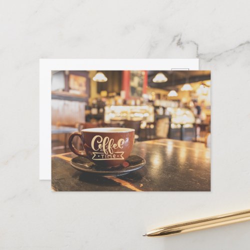 Charming Coffee Time Postcard