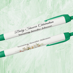 Charming Colorful Garden Baby Shower Favors Pen
