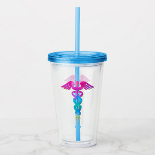 Charming & Colorful Medical Logo Design Acrylic Tumbler