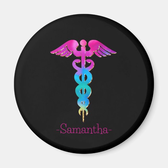 Charming & Colorful Medical Logo Design Magnet (Front)