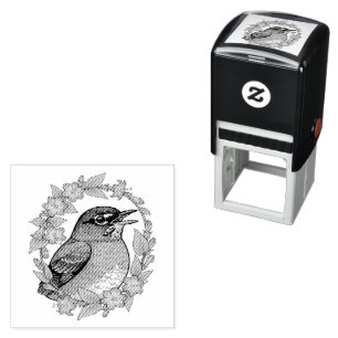 Charming Connecticut Bird With Mirabilis Self-inking Stamp
