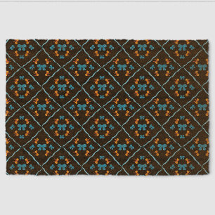Charming Coquette Bow Geometric Tile Black Fiber Doormat