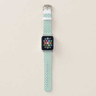 Charming Coquette Bow Geometric Tile Soft Mint Apple Watch Band