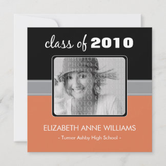 Charming Coral Custom Graduation Announcement