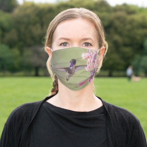 Charming Costas Hummingbird Adult Cloth Face Mask