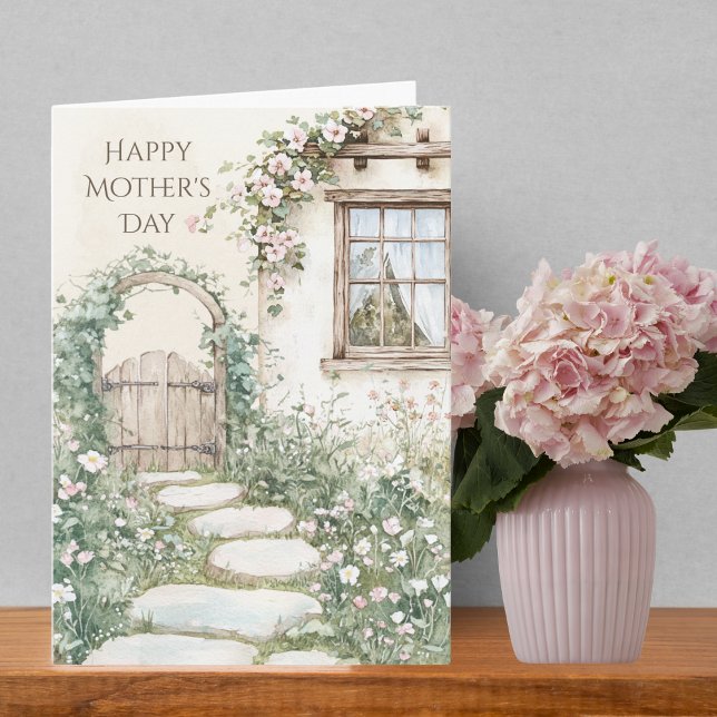 Charming Cottage Garden Custom Mother's  Card (Creator Uploaded)