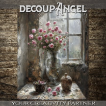 Charming Cottage Window Arrangement - Decoupage -