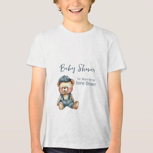 Charming Cozy Baby Shower T-Shirt Tri-Blend Shirt (Front)