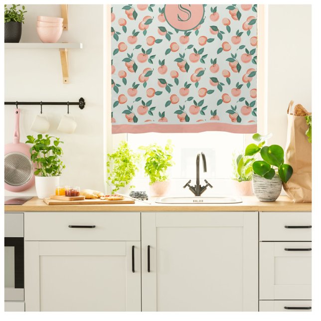 Charming Cozy Peach Design Custom Monogram  Blackout Curtains (Creator Uploaded)