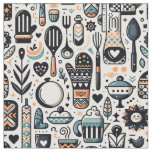 Charming Crafting Fabric - Whimsical Kitchen Theme
