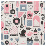 Charming Crafting Fabric - Whimsical Kitchen Theme