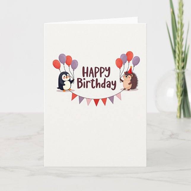 Charming Critters Birthday Card (Front)