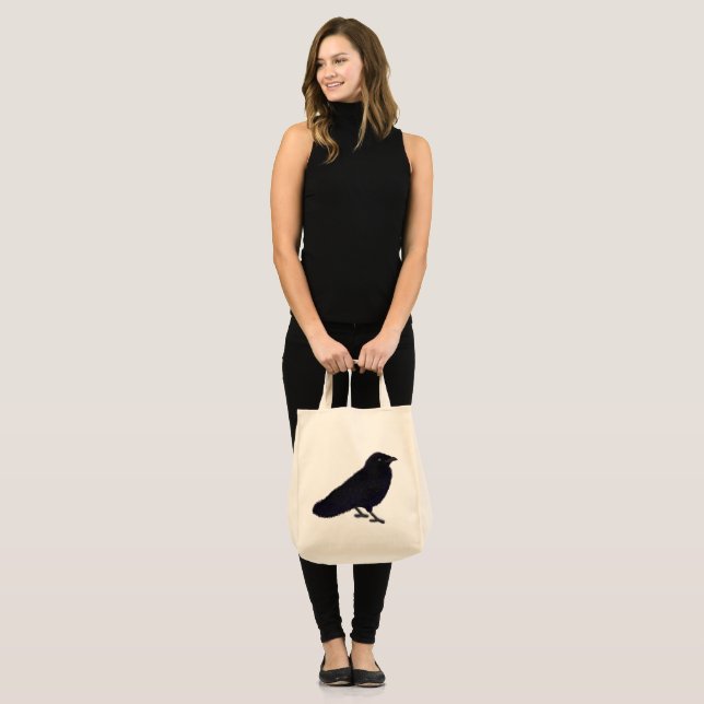 Charming crow tote bag (Front (Model))