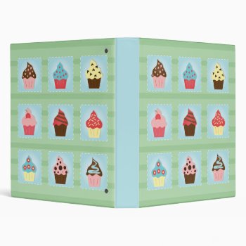 Charming Cupcakes Binder by nyxxie at Zazzle