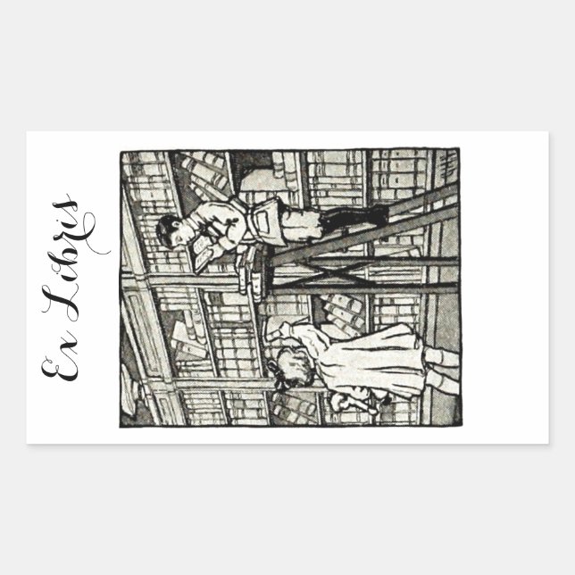 Charming Customizable Ex Libris Book Plate (Front)